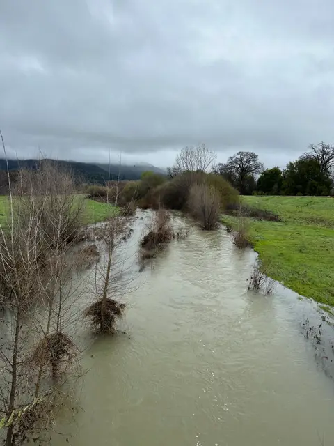 Clover Creek Diversion Channel at Elk Mountain… — Upstream · 3/5/24